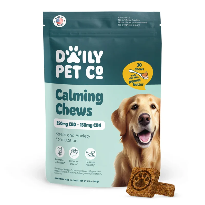 pet co calming dog chews in peanut butter flavor