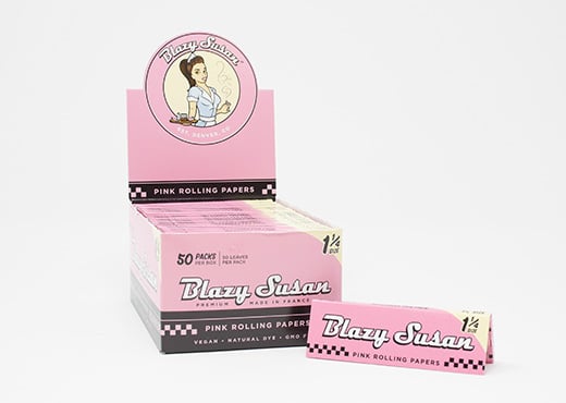 blazy susan pink rolling paper 1 1/4