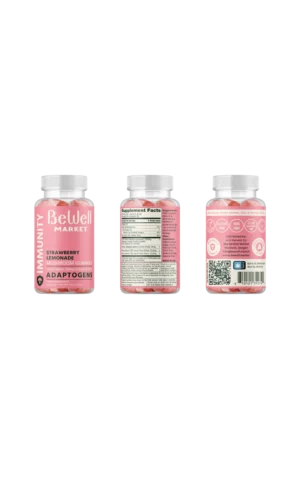 Bewell mushroom gummies immunity strawberry lemonade