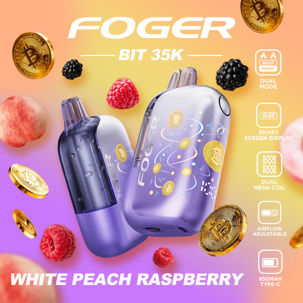 foger bit white peach raspberry