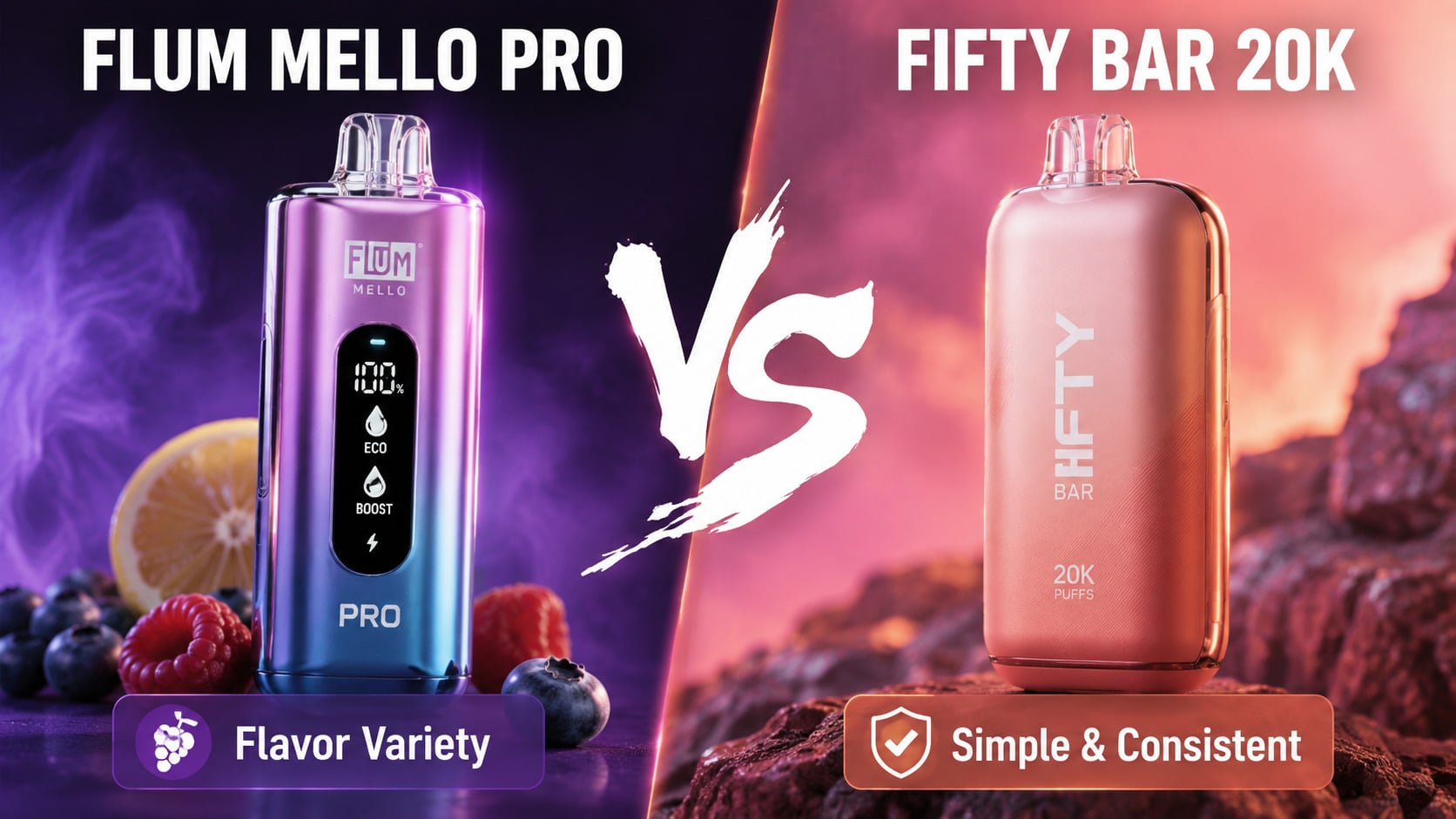 Flum Mello Pro Vs Fifty Bar 20K